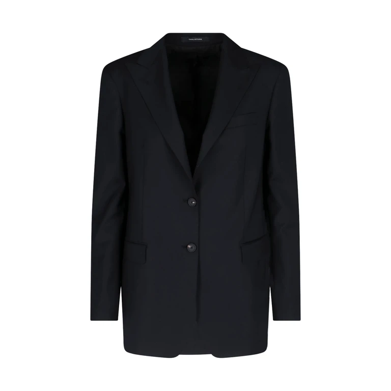 Jacke aus schwarzer Virgin Wool