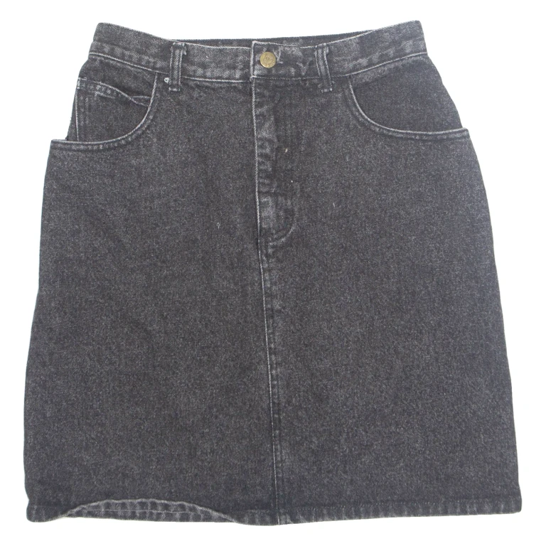 GUESS Womens Straight Skirt Black Short Denim S