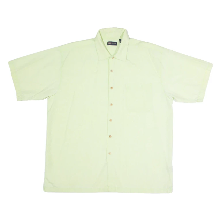 FADED GLORY Mens Shirt Green Floral XL