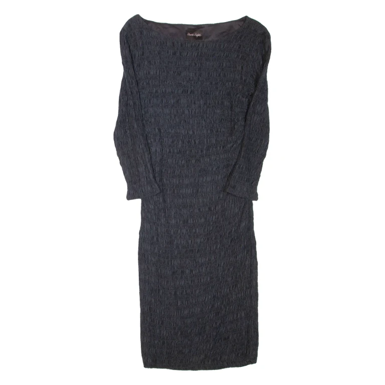 PHASE EIGHT Belted Womens Bodycon Dress Grey Long Sleeve Knee Length L