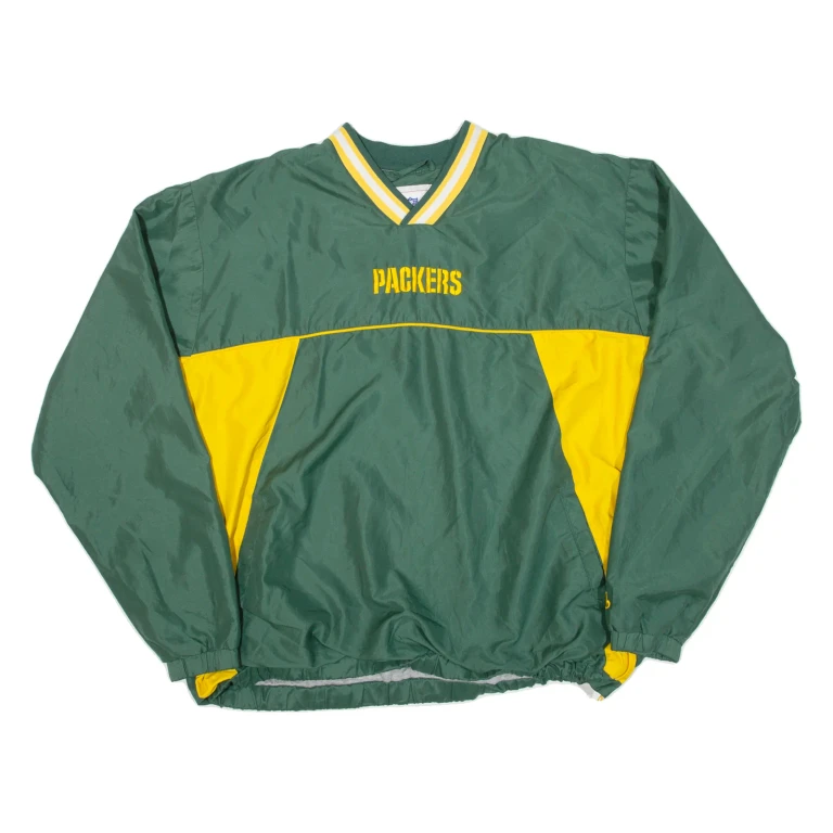 NFL Packers Mens Sweatshirt Green V-Neck USA XL