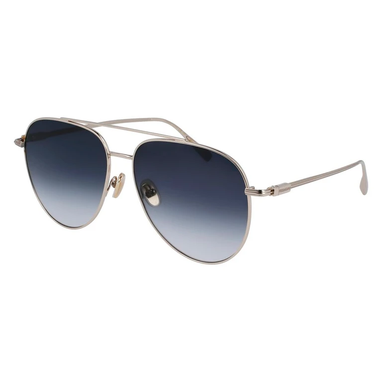 Ferragamo Gold Metal Sunglasses - Men