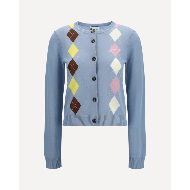 GANNI Diamond-pattern Cardigan Female XS
