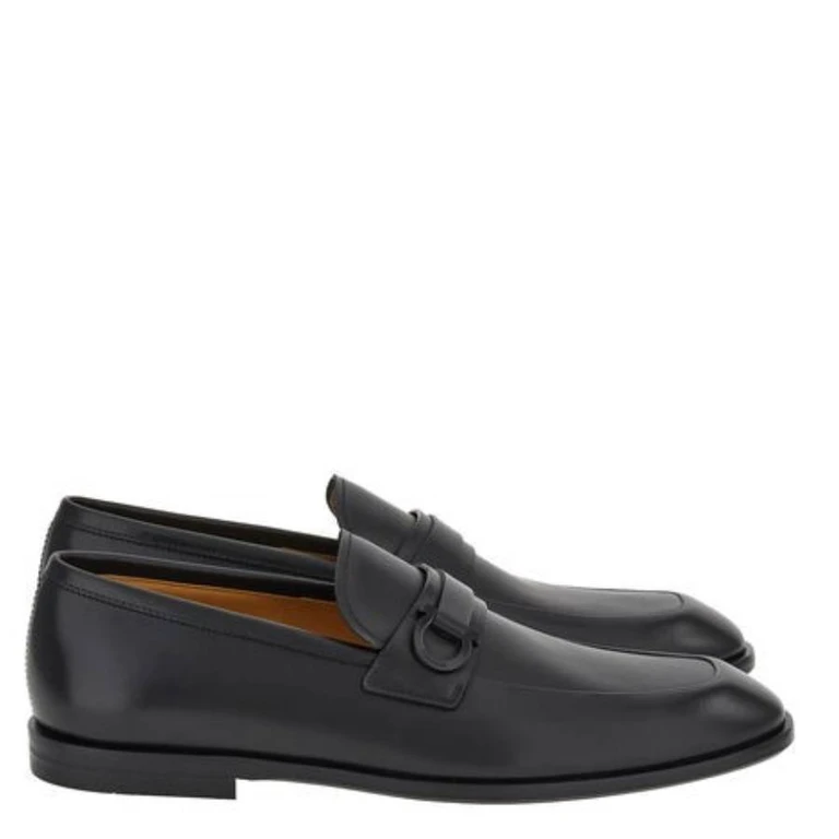 Ferragamo Moccasin With Gancini Ornament, Size 9 E