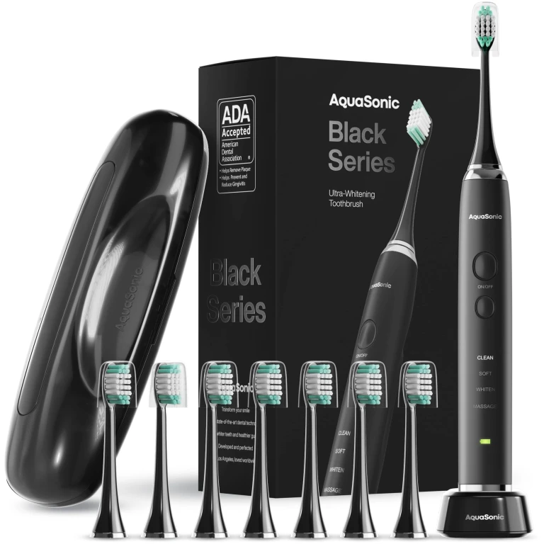 Ultrasonic Toothbrush with 8 Dupont Brush Heads and Travel Case- ADA Accepted