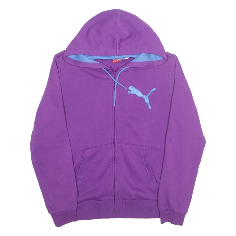 PUMA Lifestyle Womens Purple Hoodie Full Zip UK 14