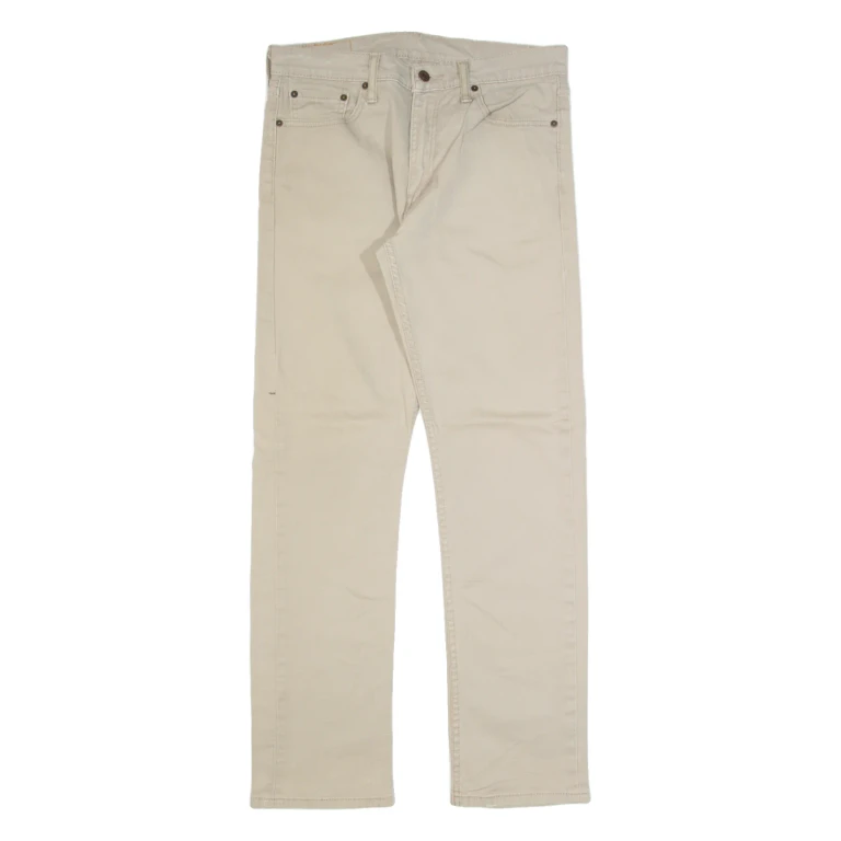 LEVI'S 513 Mens Trousers Beige Slim Straight W31 L32