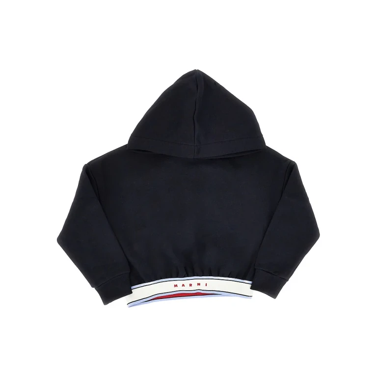 MARNI Cropped hoodie with branded elastic band Kids 6Y
