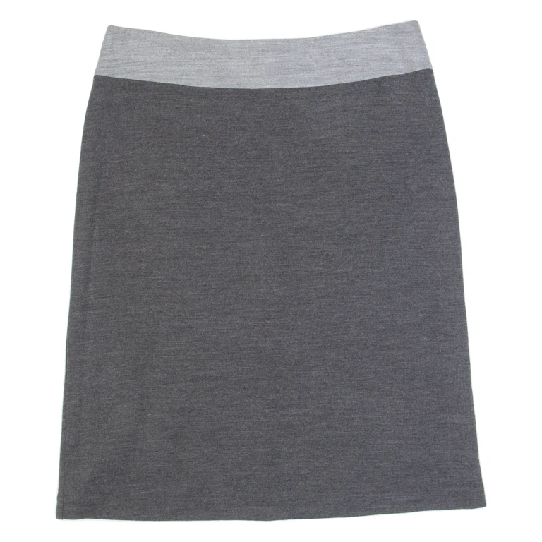 LAURA ASHLEY Womens Straight Skirt Grey Knee Length UK 12