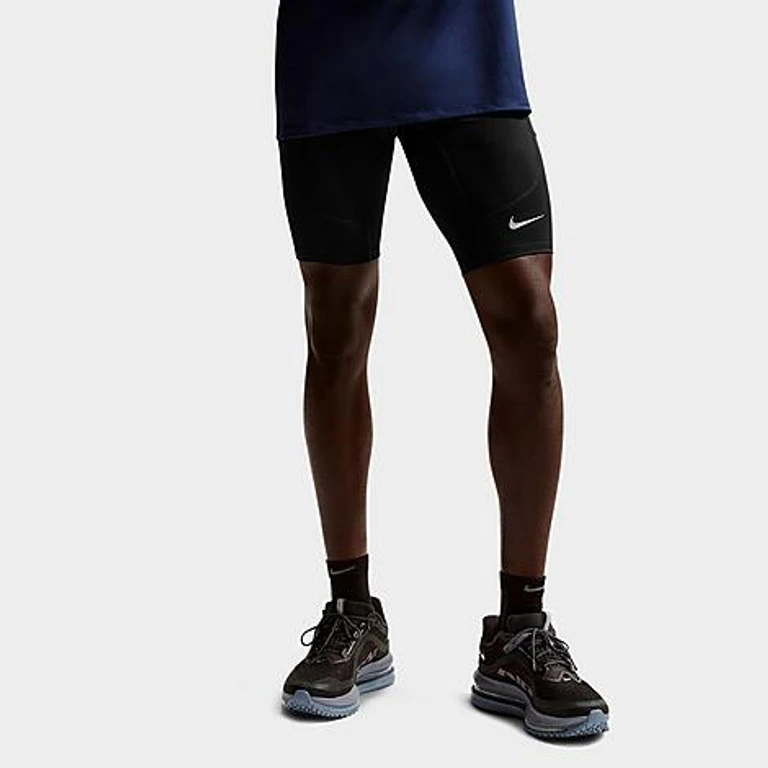 Men's Stride Dri-FIT Half-Length Running Tights in Black Size: XS