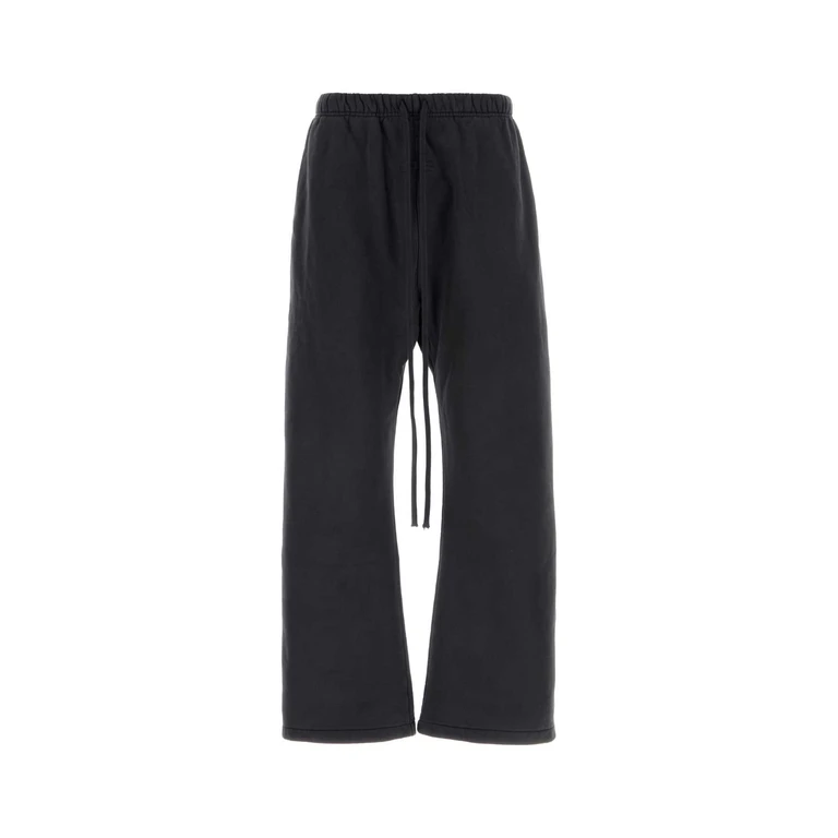 Fear Of God Essential Slate Cotton Joggers Vintageblack Exterior: Pantaloni - Men