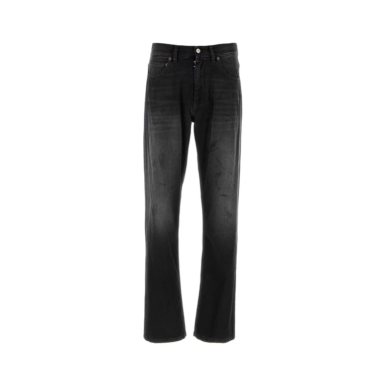 MM6 Maison Margiela Black Denim Jeans Exterior: Cotton Pantaloni - Men