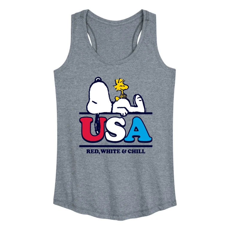 Red White and Chill - Women's Racerback Graphic Tank