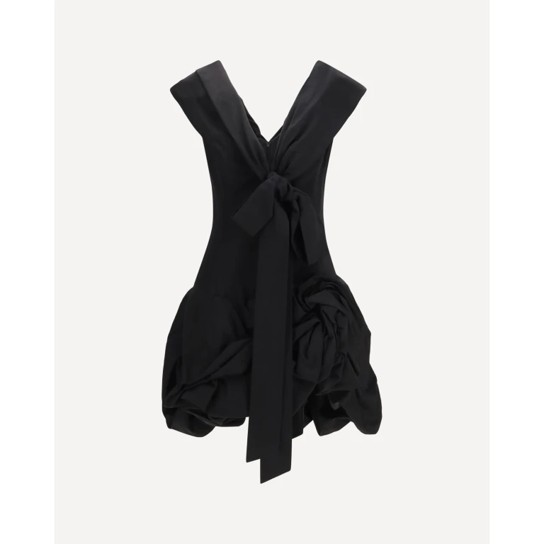 Midi Dress with draped shawl collar Female 40