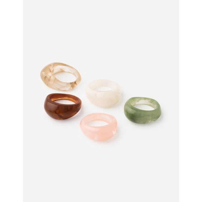 Resin Dome Ring Set
