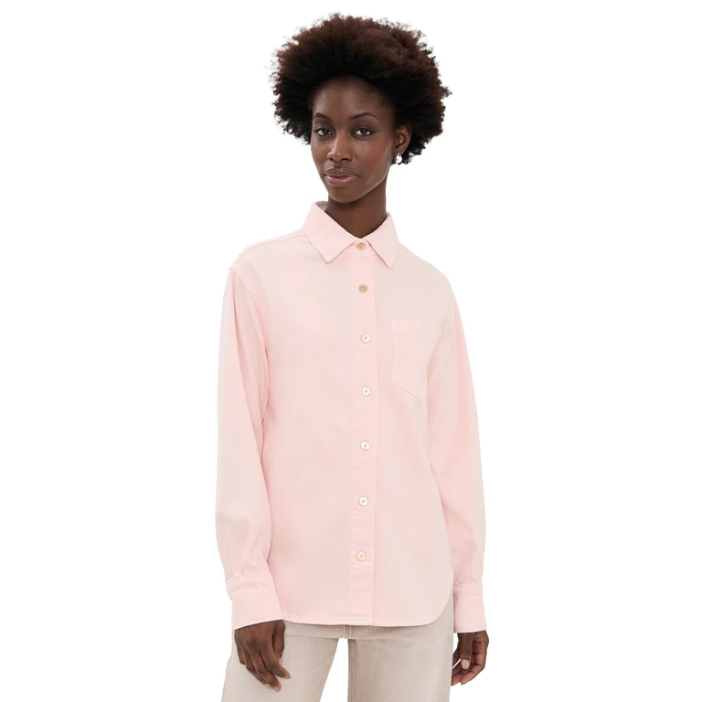 DL1961 DL Aura Faye Oversized Denim Shirt Ballet Aura (DL Aura) L