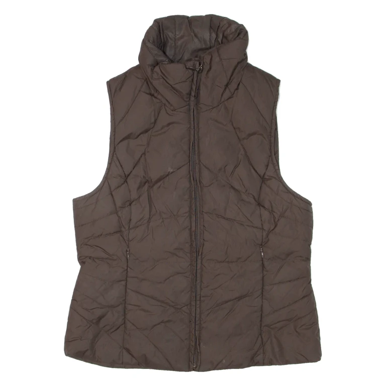 REACTION Womens Gilet Brown Nylon M