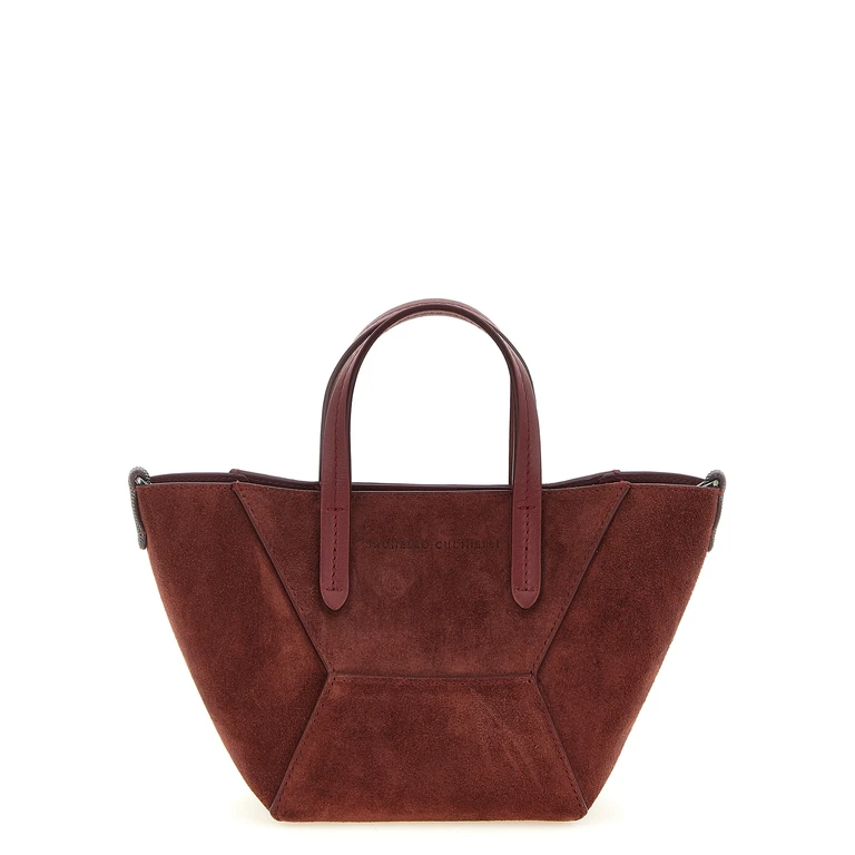 Brunello Cucinelli Bordeaux Calfskin Handbag Bag - Women