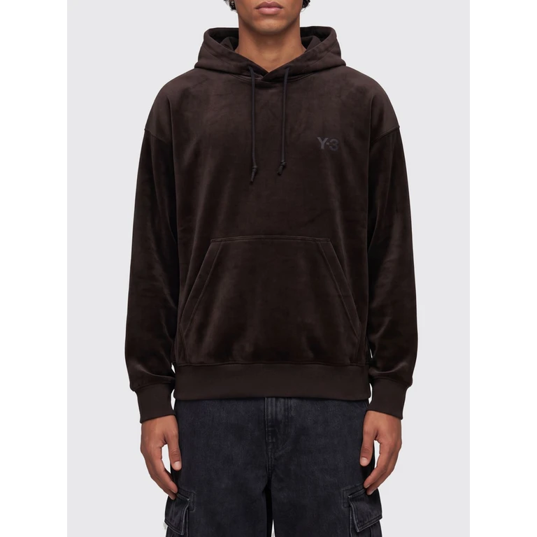 Velvet Hoodie with Drawstring and Kangaroo Pocket (IA4372)