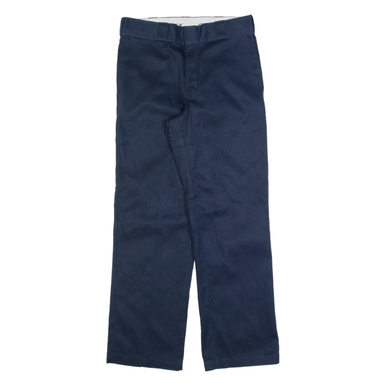 DICKIES Workwear Mens Trousers Blue Regular Straight W30 L30