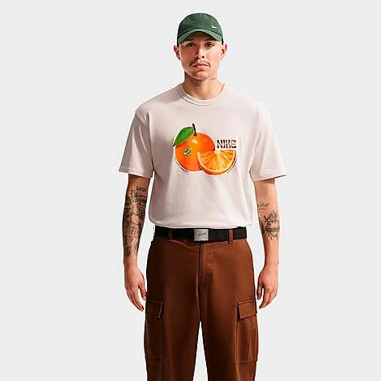 Men's Sportswear Premium Essentials Orange T-Shirt in Phantom Size: XS