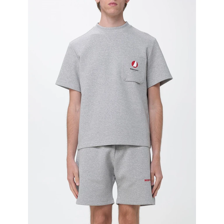 Crew-Neck T-Shirt in Cotton Blend with Patch Pocket (F54800FH9042I07201)