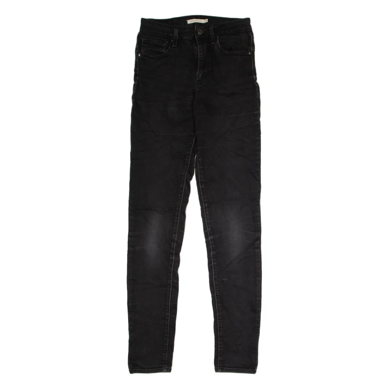 LEVI'S 721 High Rise Womens Jeans Black Regular Skinny W27 L32