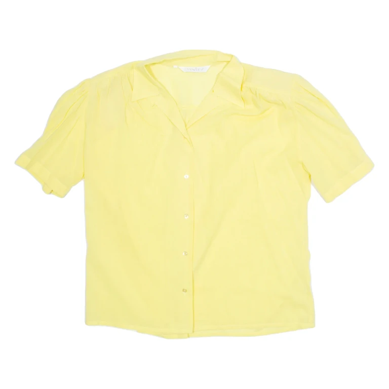 VANITY Womens Shirt Yellow Collared M