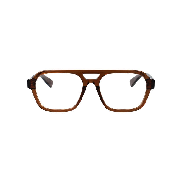 Bottega Veneta Bv1336oa 004 Brown-brown-transparent Acetate Optical - Men