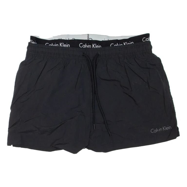 CALVIN KLEIN Mesh Lined Mens Swimming Shorts Black L W30