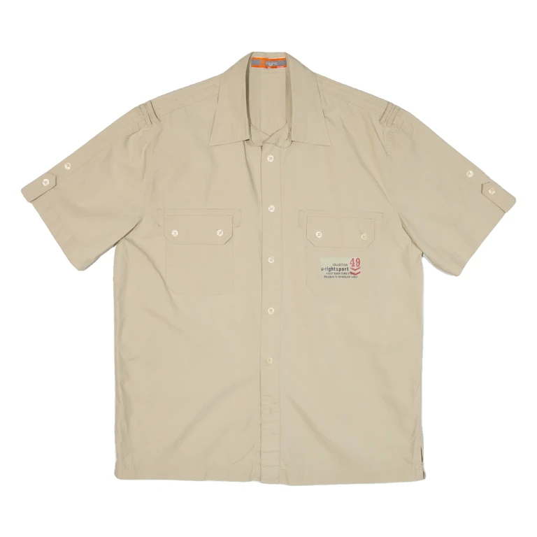 RIGHT Mens Plain Shirt Brown M