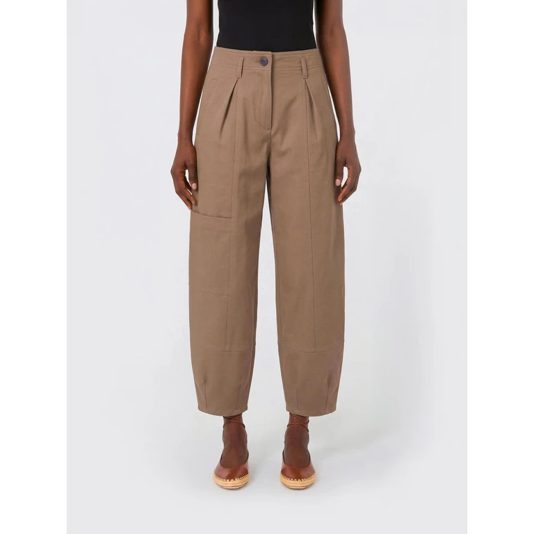 Stretch Cotton Cropped Trousers (2611131072600008)