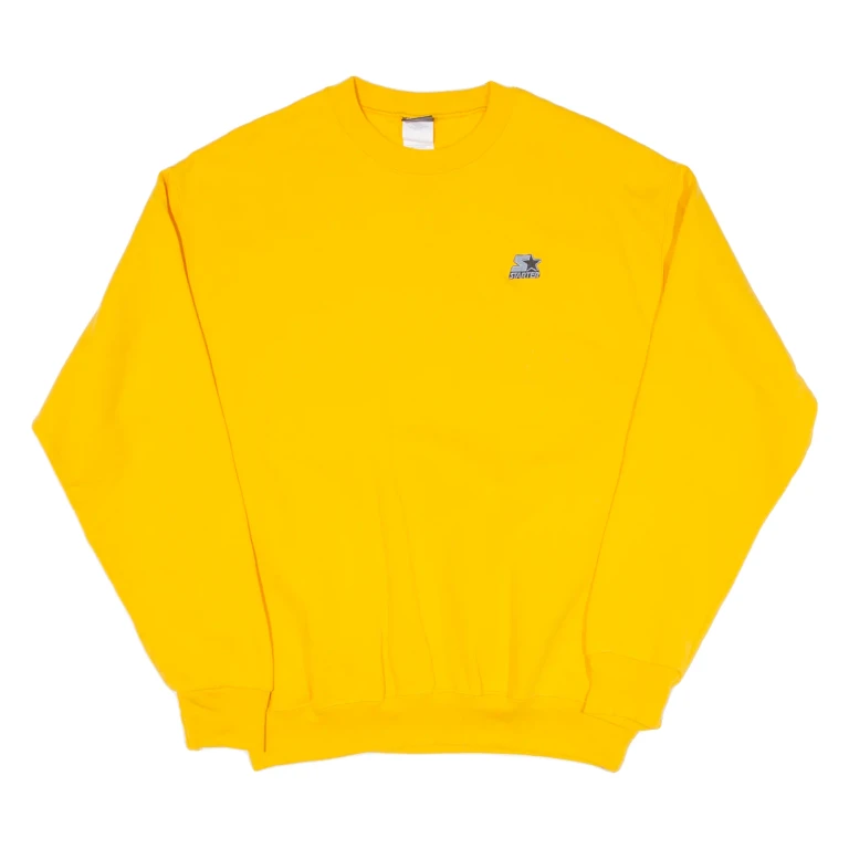 STARTER Mens Sweatshirt Yellow M