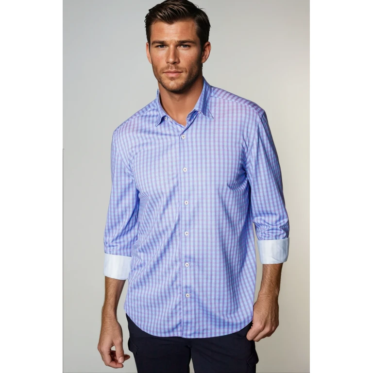 Avant Check Long Sleeve Tech Shirt