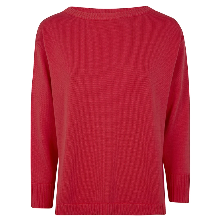 ROSSO PURO Long Sleeved Boat Neckline Sweater