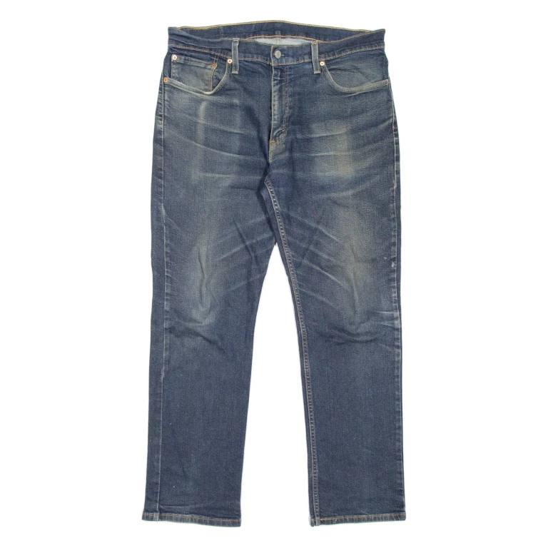 LEVI'S 514 Jeans Mens Blue Slim Straight Stone Wash W36 L30
