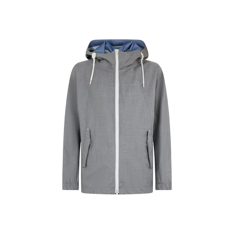 Herno Gray Virgin Wool Shell Jacket Clothing - Men