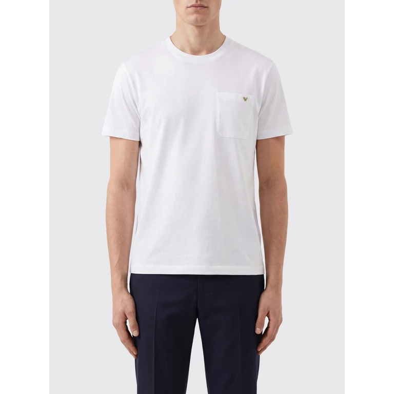 Slim Fit VLogo Signature Cotton Pocket T-shirt (MG10VBGR0BO)