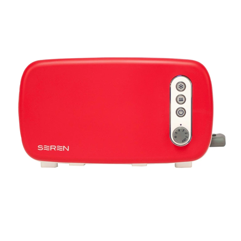 Seren 2Pc Side Loading Toaster with Red Panel