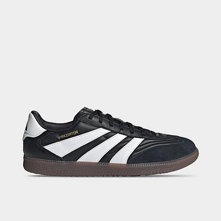 Men's Predator Freestyle Indoor Soccer Shoes in Black/White/Gold Metallic Size: 5.0