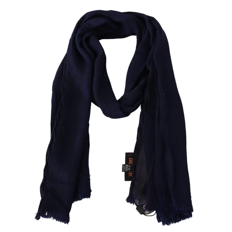 Missoni Blue Wool Knit Unisex Neck Wrap Scarf - Men