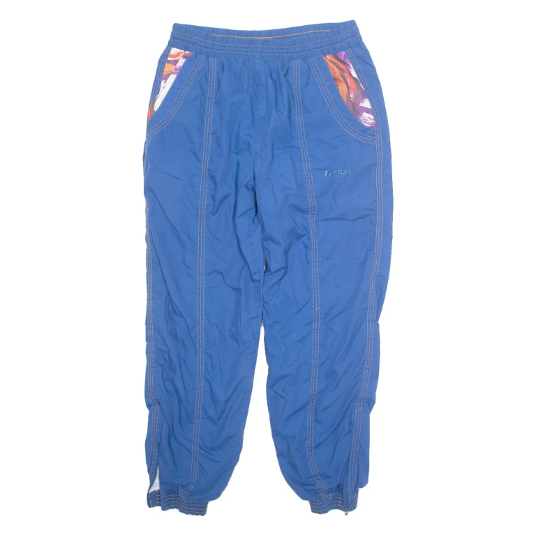 DEESSE Mens Track Pants Blue 90s Tapered L W31 L30
