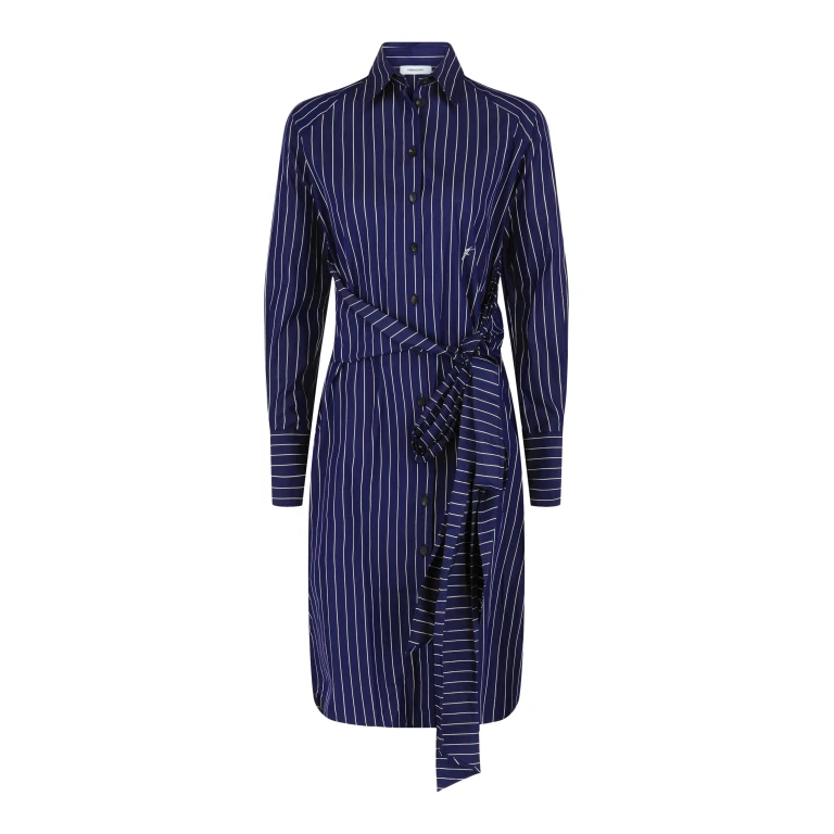 Pinstriped Shirt Dress