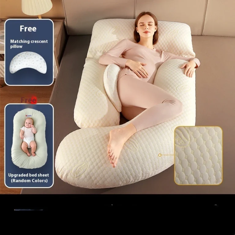 Maternity Pillow - Waist Support Side-Sleeping Cushion for Pregnancy Comfort