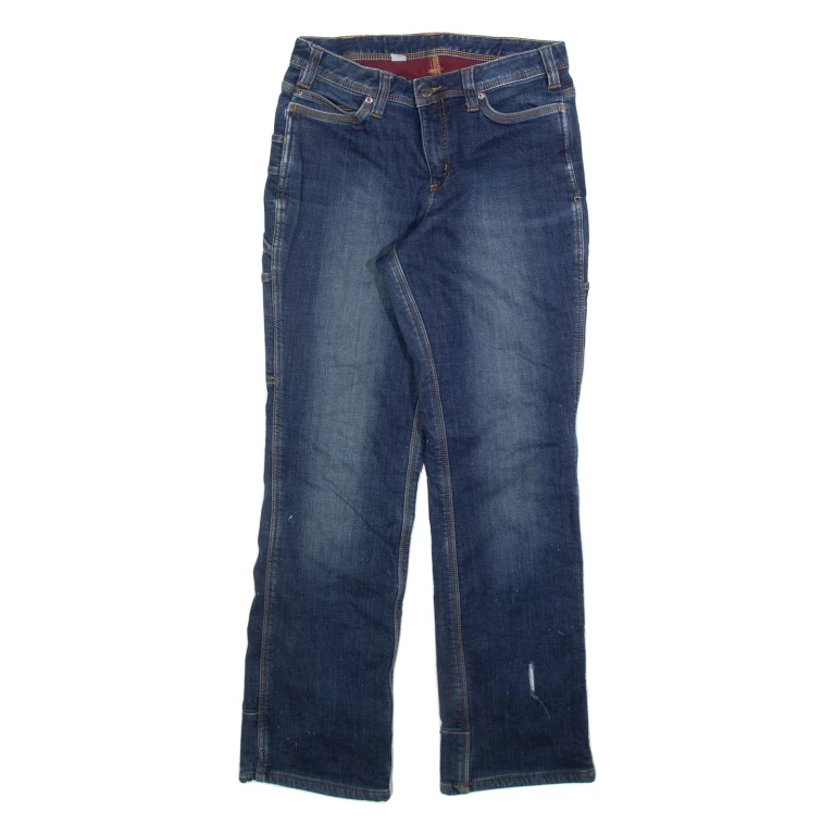 CARHARTT Lined Carpenter Womens Jeans Blue Regular Bootcut W28 L31