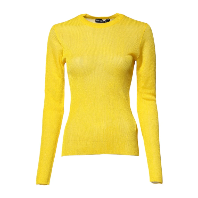 Yellow Polyester Women Pullover Top Sweater - Women