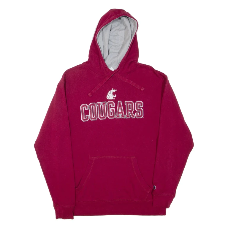 CHAMPION Washington State Cougars Mens Red Hoodie USA M