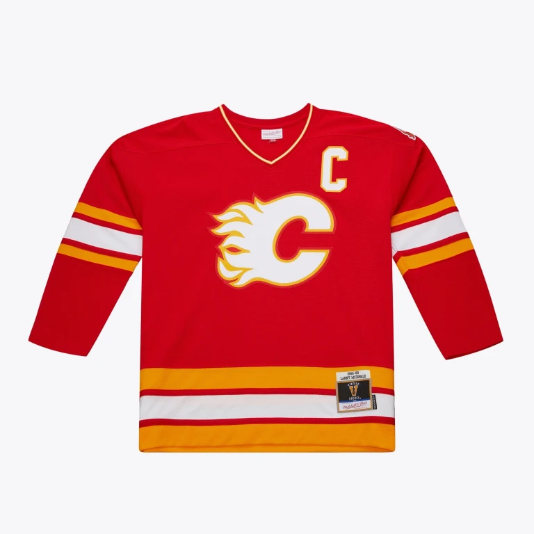 Men's NHL Dark Jersey Flames 1988 Lanny Mcdonald Jerseys