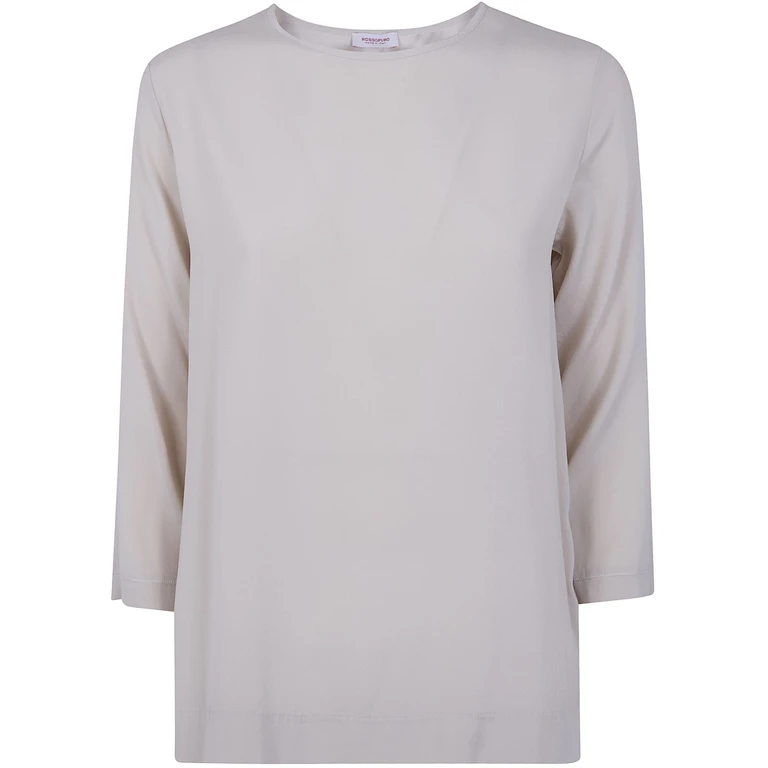 ROSSO PURO 3/4 Sleeve Silk Blouse