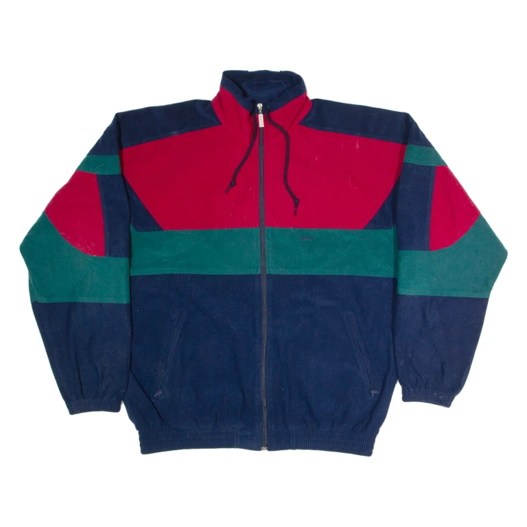 ALFA Mens Track Jacket Blue Colourblock XL